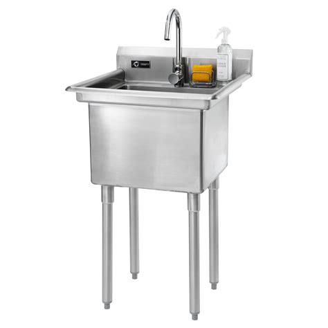 stainless steel utility sink cabinet|freestanding stainless steel sink.